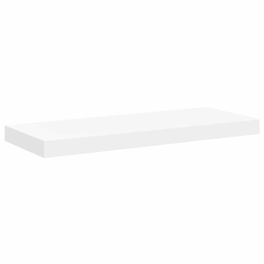 Prateleiras de parede suspensas 2 pcs 60x23,5x3,8cm MDF branco