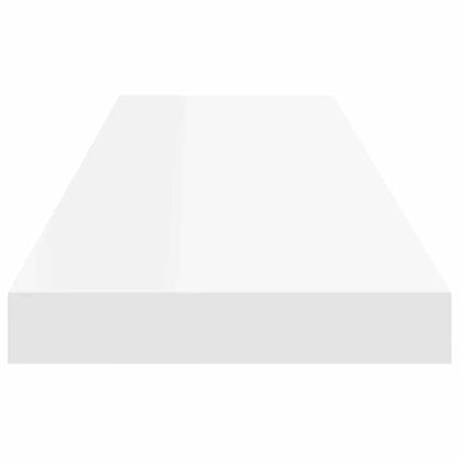 Prateleiras parede suspensas 2 pcs 90x23,5x3,8cm MDF branco