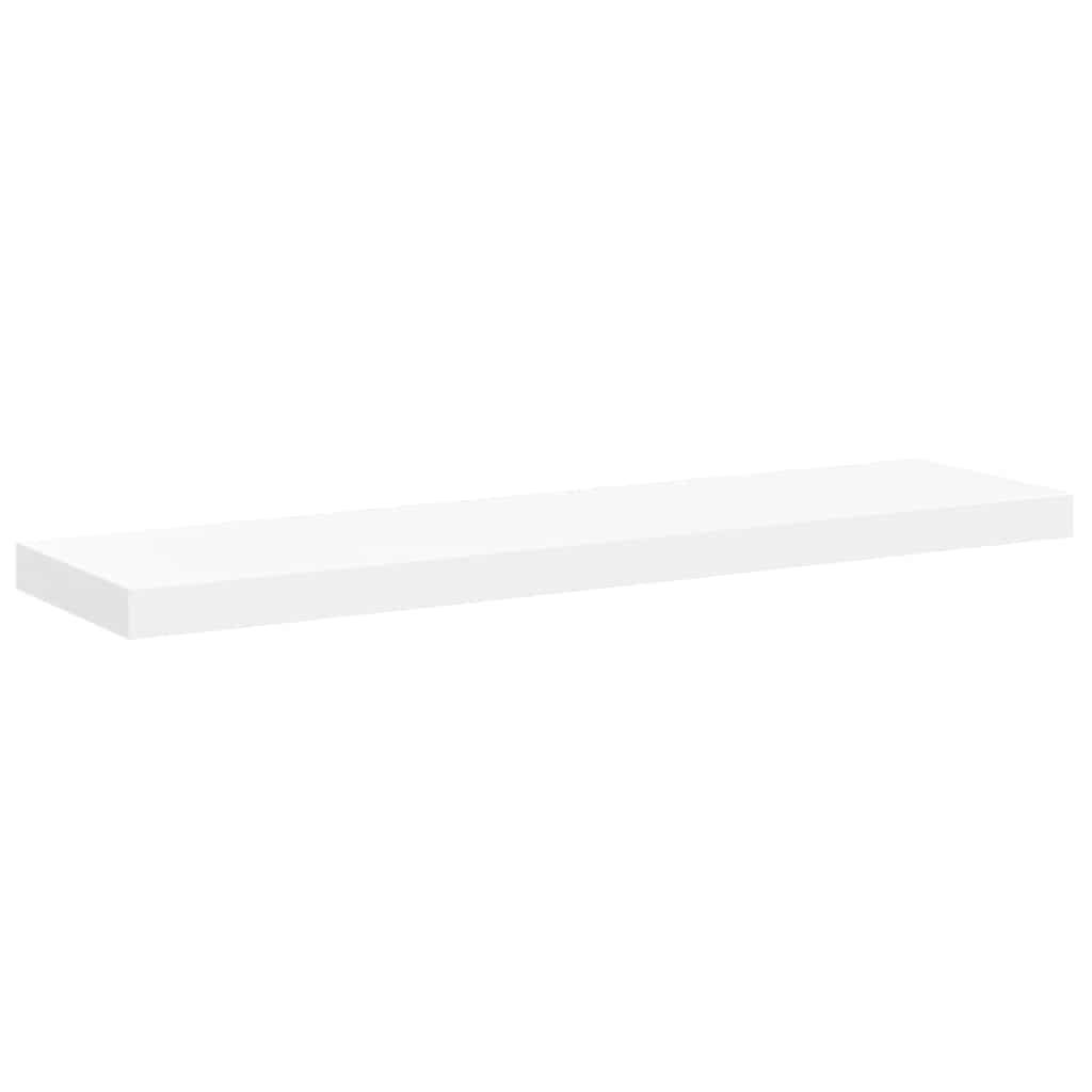 Prateleiras parede suspensas 4 pcs 90x23,5x3,8cm MDF branco