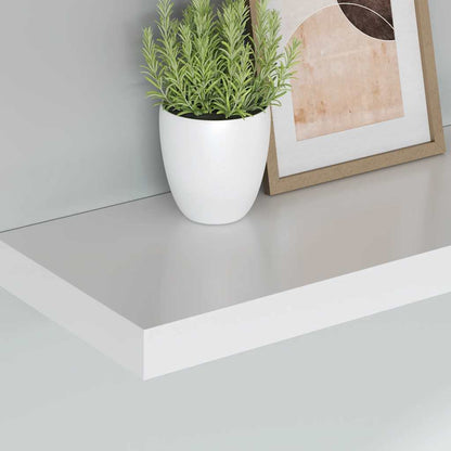 Prateleira de parede suspensa 120x23,5x3,8 cm MDF branco