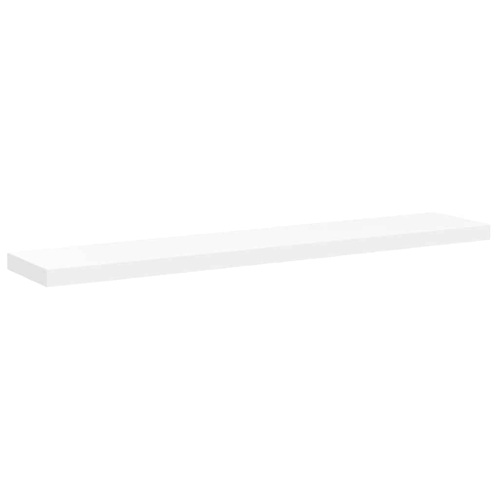 Prateleiras de parede suspensas 2 pcs 120x23,5x3,8cm MDF branco
