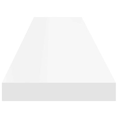 Prateleiras de parede suspensas 2 pcs 120x23,5x3,8cm MDF branco