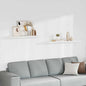 Prateleiras de parede suspensas 2 pcs 120x23,5x3,8cm MDF branco
