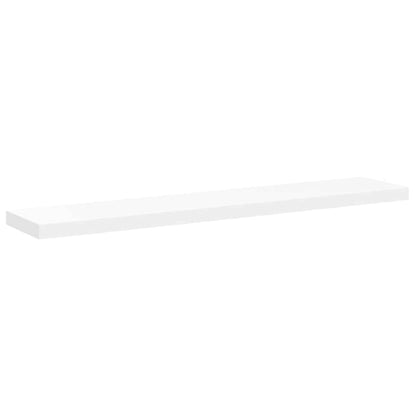 Prateleiras de parede suspensas 4 pcs 120x23,5x3,8cm MDF branco