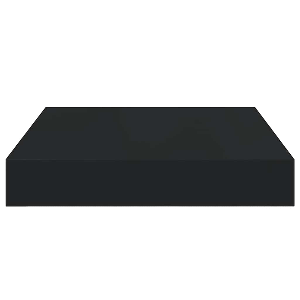 Prateleiras de parede suspensas 2 pcs 23x23,5x3,8cm MDF preto