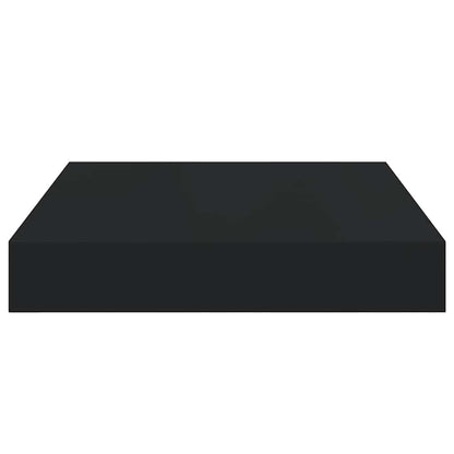 Prateleiras de parede suspensas 2 pcs 23x23,5x3,8cm MDF preto