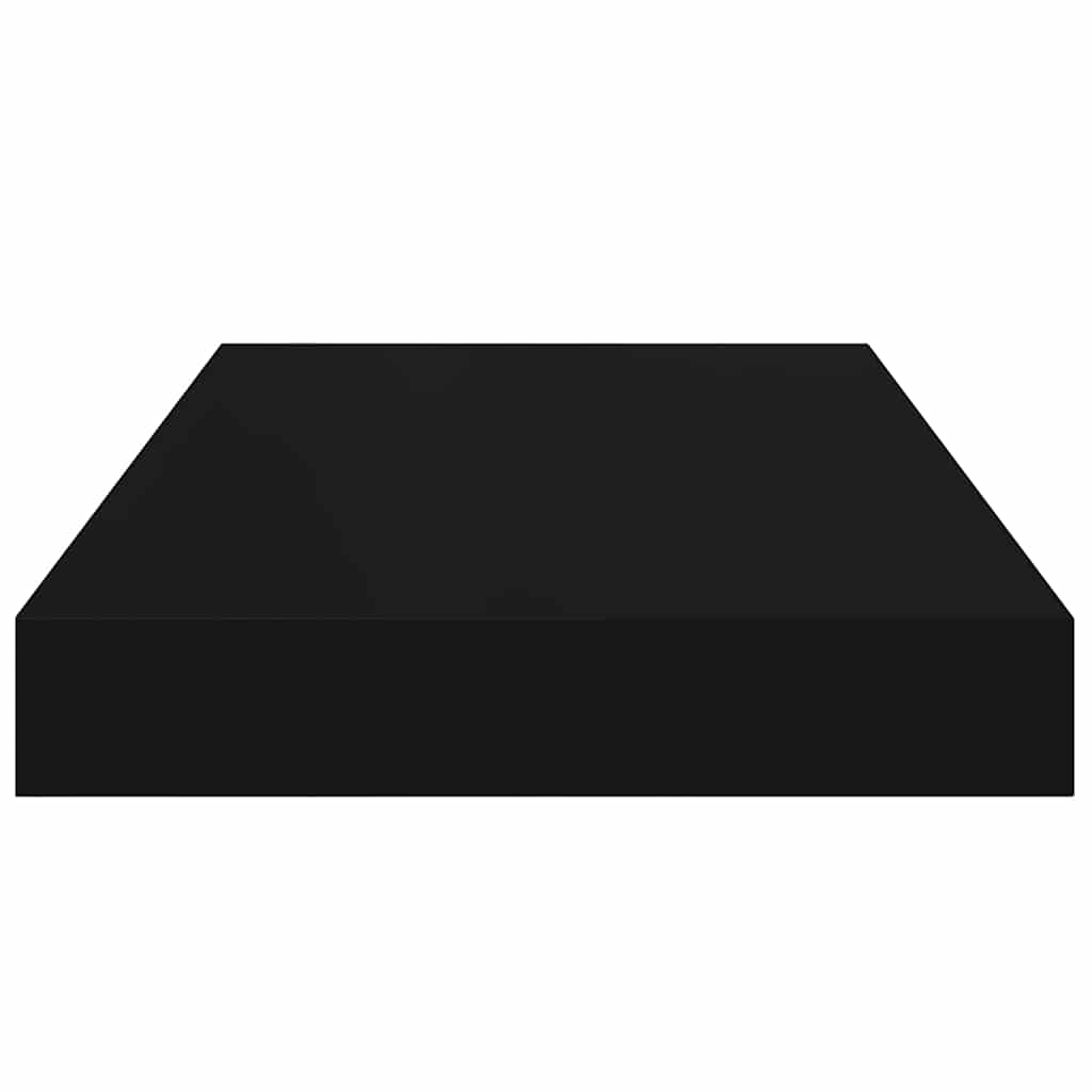 Prateleira de parede suspensa 40x23x3,8 cm MDF preto