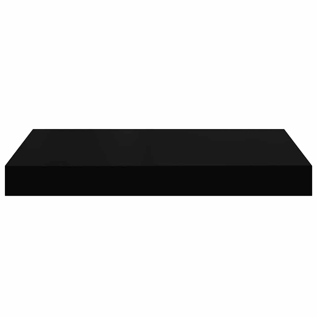 Prateleiras de parede suspensas 2 pcs 40x23x3,8cm MDF preto