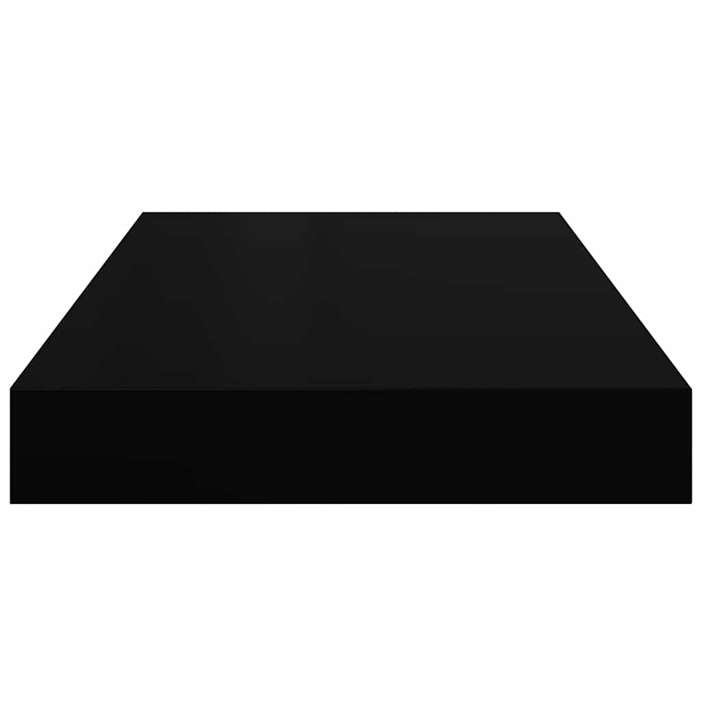 Prateleiras de parede suspensas 2 pcs 40x23x3,8cm MDF preto