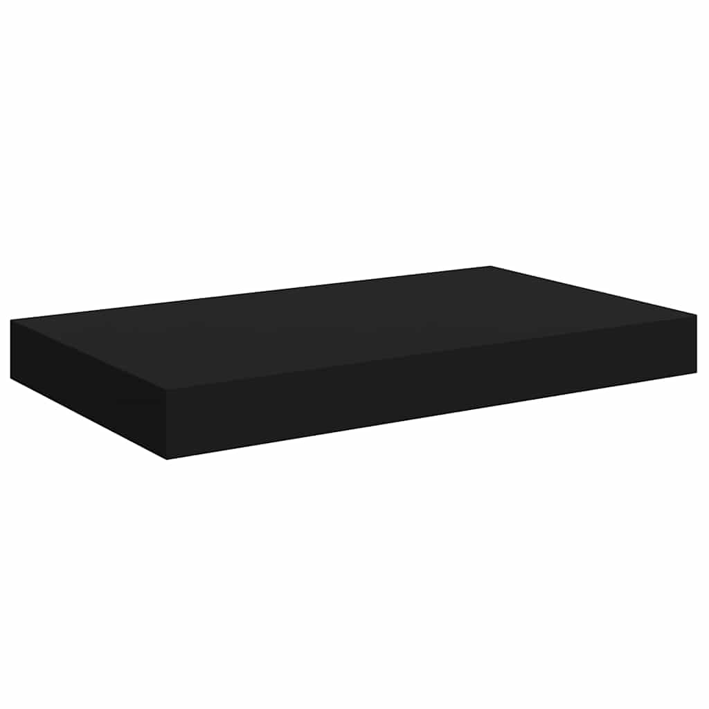 Prateleiras de parede suspensas 4 pcs 40x23x3,8cm MDF preto