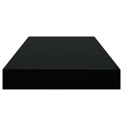 Prateleiras de parede suspensas 4 pcs 50x23x3,8cm MDF preto