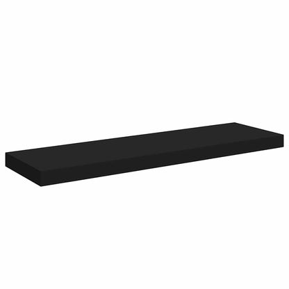 Prateleiras parede suspensas 4 pcs 80x23,5x3,8cm MDF preto