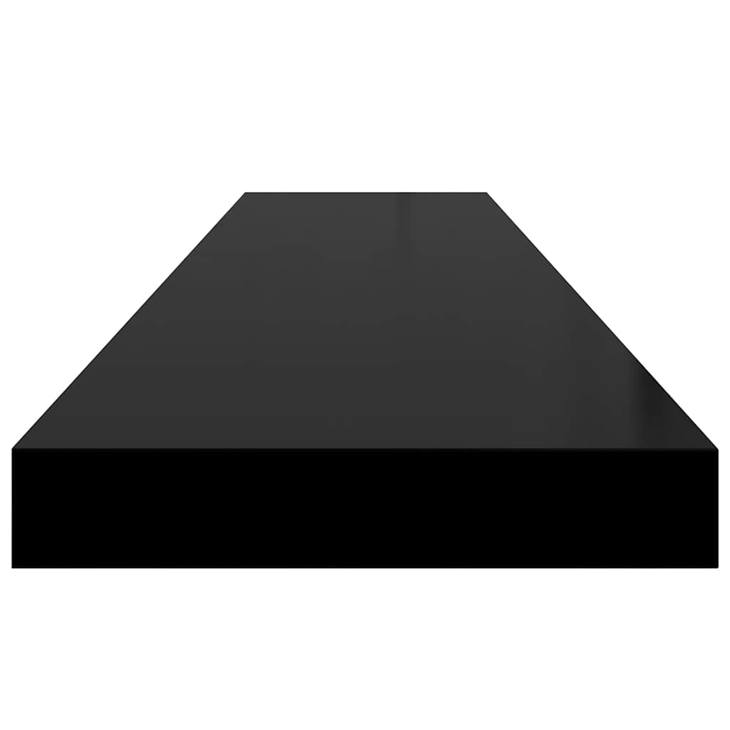 Prateleiras de parede suspensas 4 pcs 120x23,5x3,8cm MDF preto