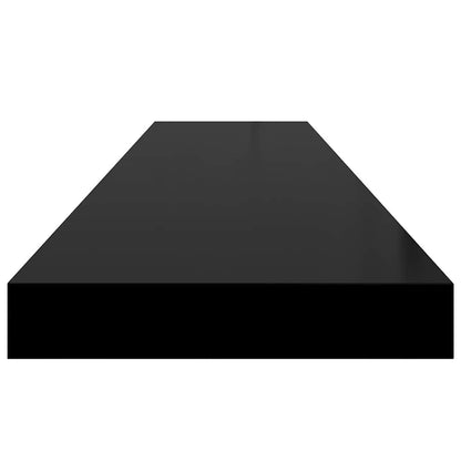 Prateleiras de parede suspensas 4 pcs 120x23,5x3,8cm MDF preto