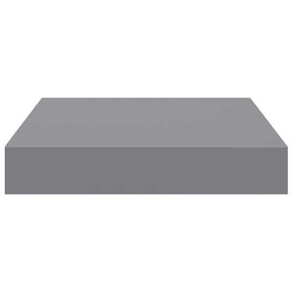 Prateleiras de parede suspensas 2 pcs 23x23,5x3,8cm MDF cinza