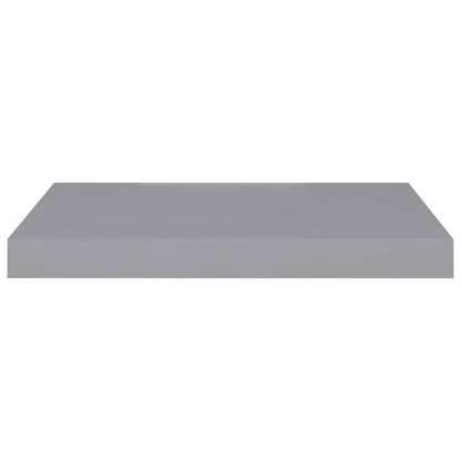 Prateleiras de parede suspensas 4 pcs 50x23x3,8cm MDF cinzento
