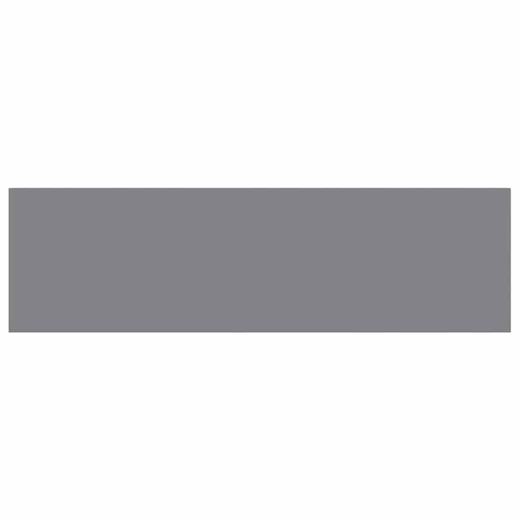 Prateleira de parede suspensa 80x23,5x3,8 cm MDF cinzento