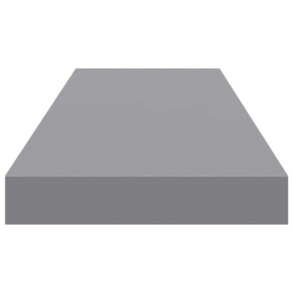 Prateleiras parede suspensas 4 pcs 80x23,5x3,8cm MDF cinzento