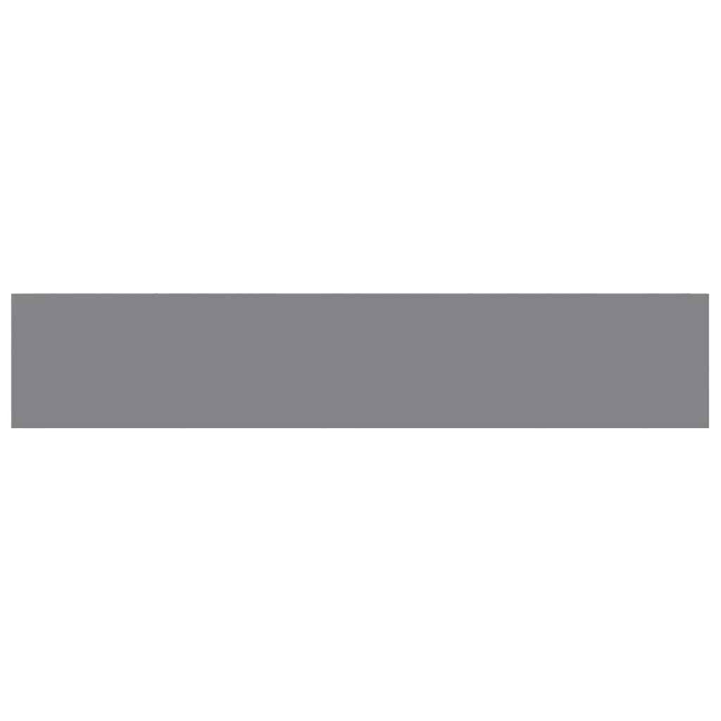 Prateleira de parede suspensa 120x23,5x3,8 cm MDF cinzento