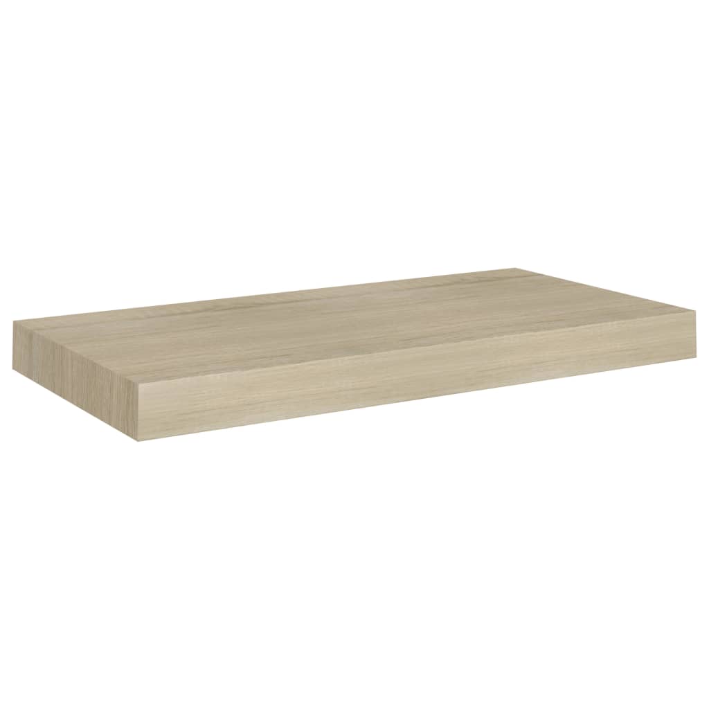 Prateleiras de parede suspensas 2 pcs 50x23x3,8cm MDF carvalho