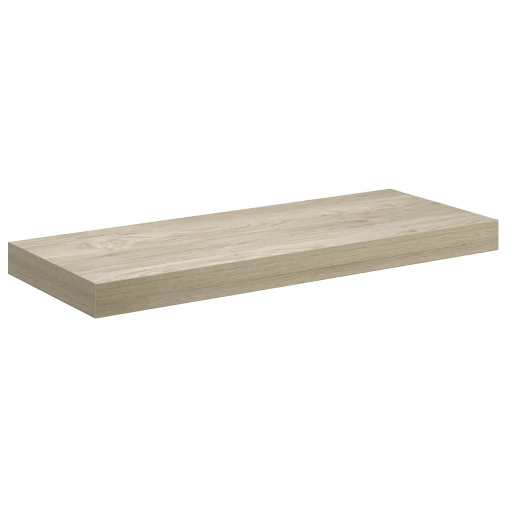 Prateleiras parede suspensas 2 pcs 60x23,5x3,8 cm MDF carvalho