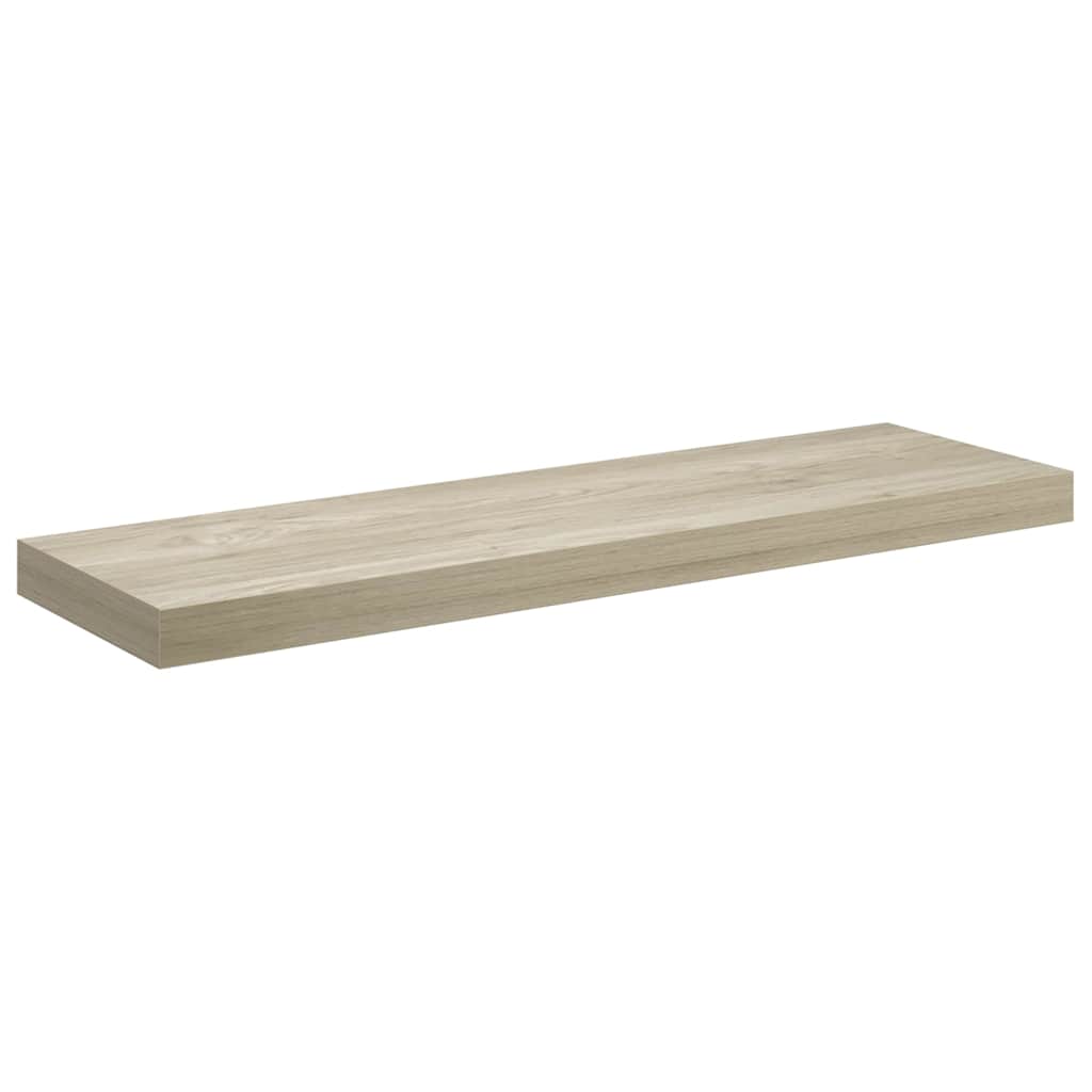 Prateleiras parede suspensas 2 pcs 80x23,5x3,8cm MDF carvalho