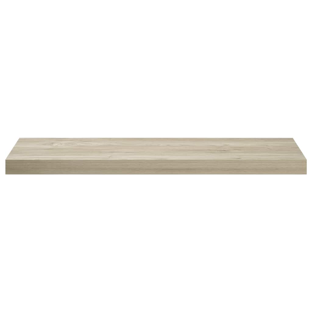 Prateleiras parede suspensas 2 pcs 80x23,5x3,8cm MDF carvalho