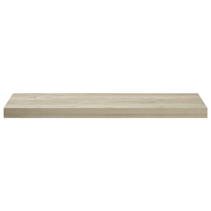 Prateleiras parede suspensas 2 pcs 80x23,5x3,8cm MDF carvalho