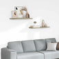 Prateleiras parede suspensas 2 pcs 80x23,5x3,8cm MDF carvalho