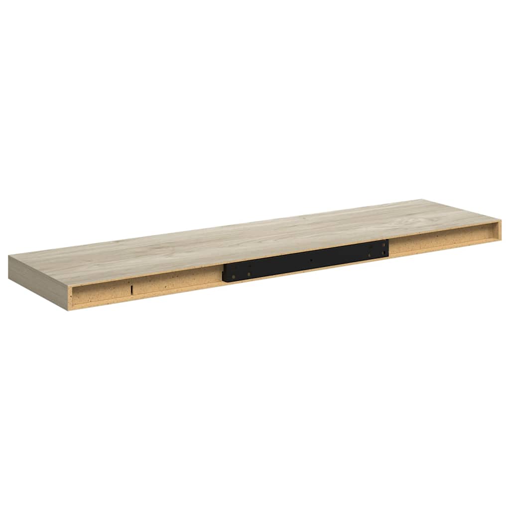 Prateleiras parede suspensas 2 pcs 90x23,5x3,8cm MDF carvalho