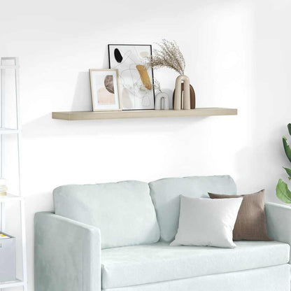 Prateleira de parede suspensa 120x23,5x3,8 cm MDF cor carvalho