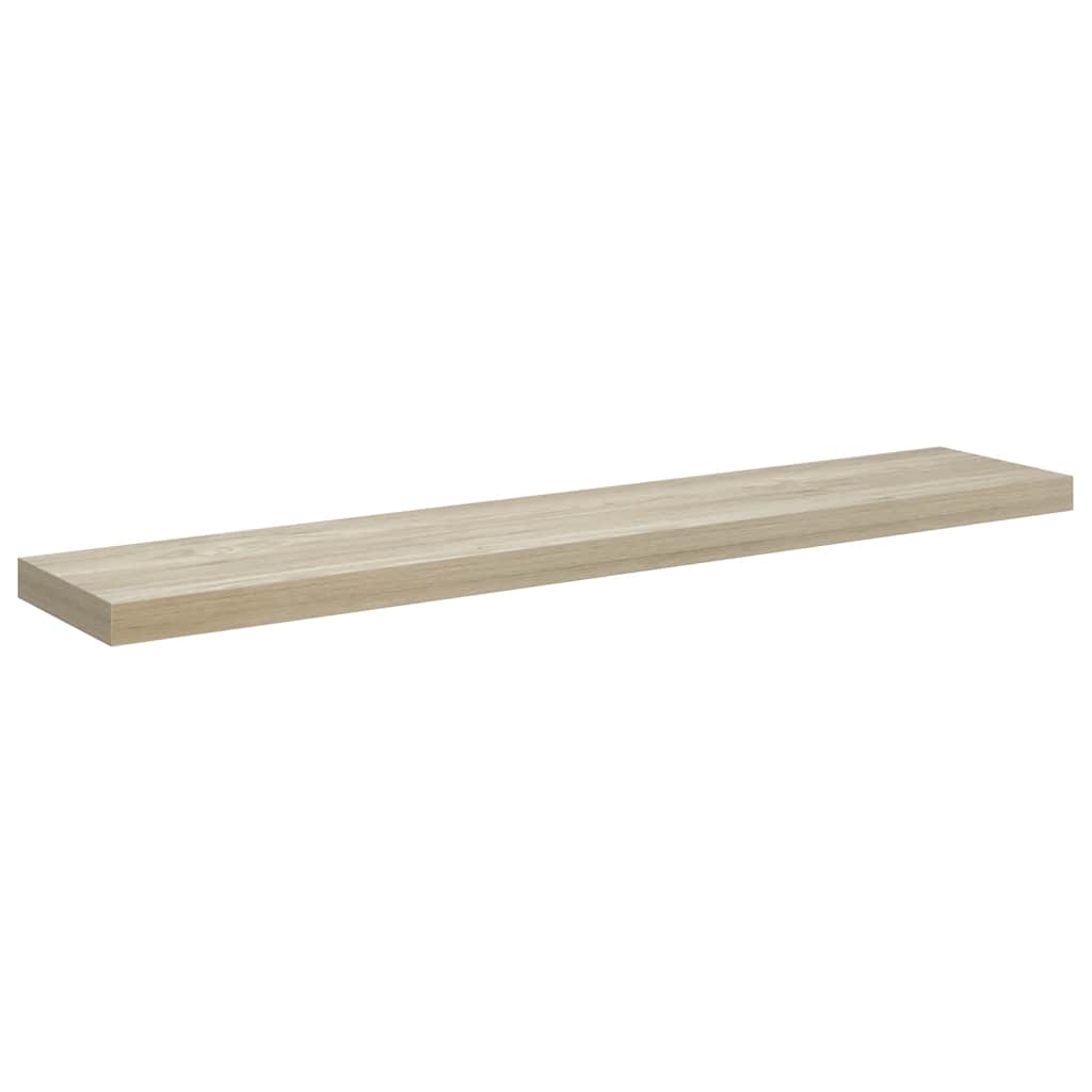 Prateleiras parede suspensas 2 pcs 120x23,5x3,8cm MDF carvalho