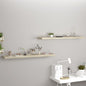 Prateleiras parede suspensas 2 pcs 120x23,5x3,8cm MDF carvalho
