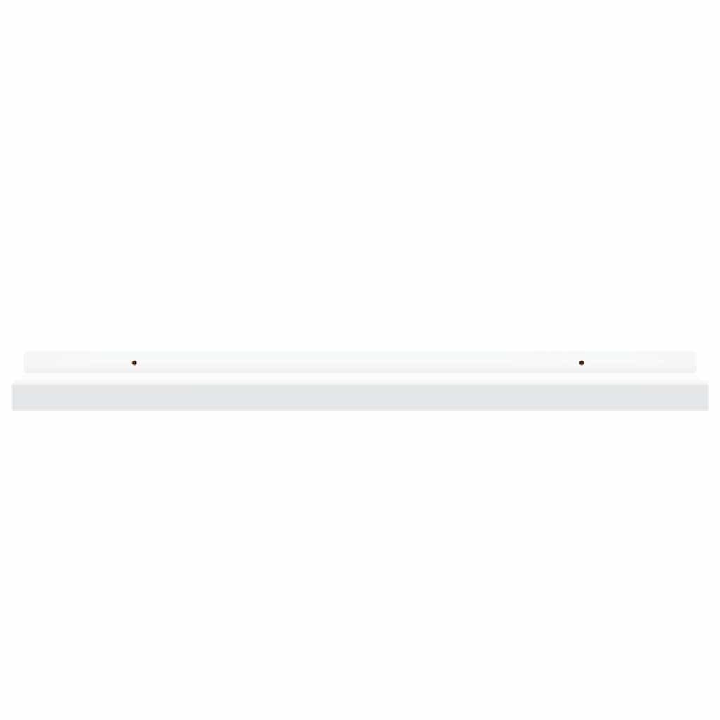 Unidade de prateleiras com rebordo 2 pcs 60x9x3 cm MDF branco