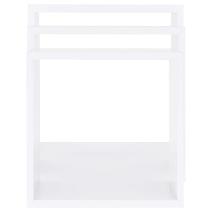 Prateleiras de parede em forma de cubo 3 pcs MDF branco