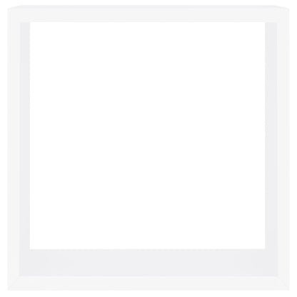 Prateleiras de parede em forma de cubo 3 pcs MDF branco