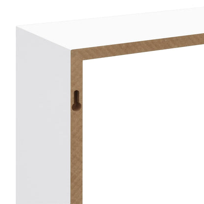 Prateleiras de parede em forma de cubo 3 pcs MDF branco