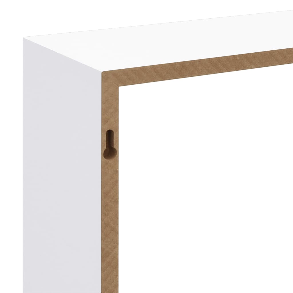 Prateleiras de parede em forma de cubo 3 pcs MDF branco