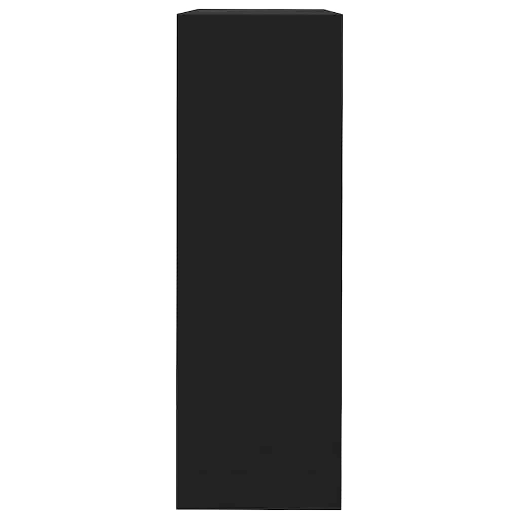 Prateleiras de parede em forma de cubo 3 pcs MDF preto