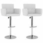 Bancos de bar 2 pcs couro artificial branco