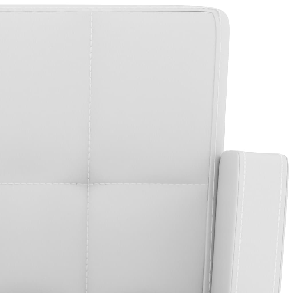 Bancos de bar 2 pcs couro artificial branco