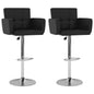 Bancos de bar 2 pcs couro artificial preto