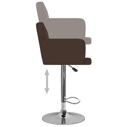 Bancos de bar 2 pcs couro artificial castanho