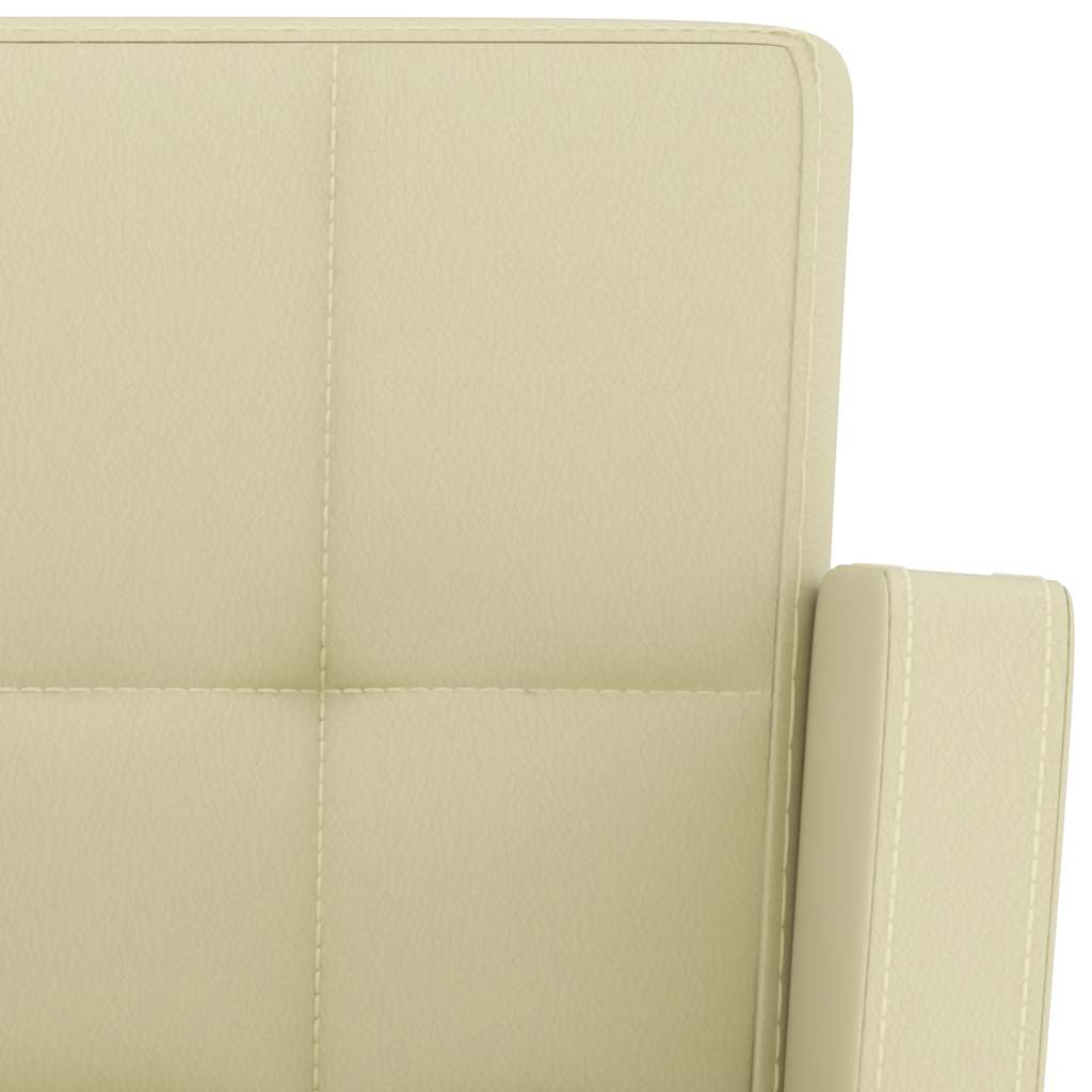 Bancos de bar 2 pcs couro artificial cor creme