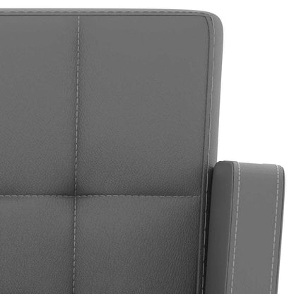 Bancos de bar 2 pcs couro artificial cinzento