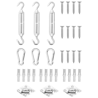 9 pcs conjunto acessórios p/ para-sol vela aço inoxidável
