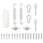 9 pcs conjunto acessórios p/ para-sol vela aço inoxidável