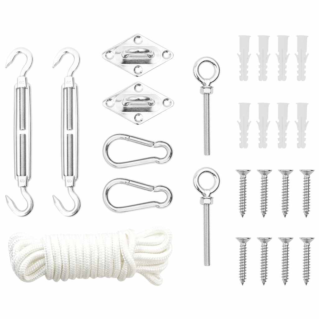 9 pcs conjunto de acessórios p/ para-sol vela aço inoxidável