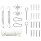 9 pcs conjunto de acessórios p/ para-sol vela aço inoxidável