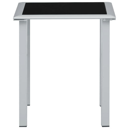 Espreguiçadeiras com mesa 2 pcs alumínio cor creme